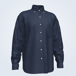Male Loose Fit Stand Collar Zip Shirts