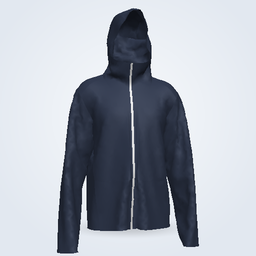 Female Denim Hooded Zip-Up