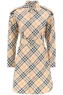 burberry ered cotton chemisier dress