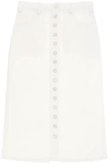 courreges &quot;denim midi skirt with multif