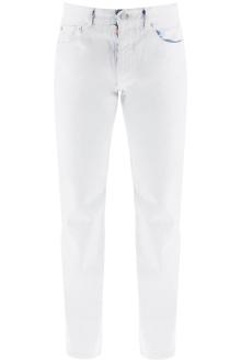 maison margiela jeans in coated denim