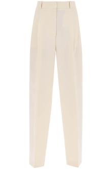 toteme double-pleated viscose trousers