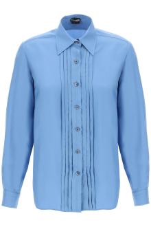 tom ford pleated bib shirt with