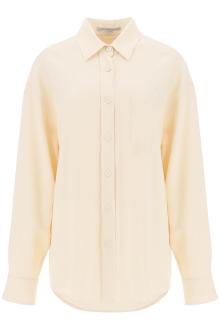 stella mccartney oversized shirt in crepe jersey
