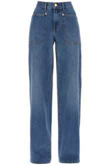 tory burch high-waisted cargo style jeans in