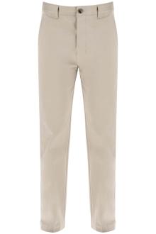 ami alexandre matiussi cotton satin chino pants in