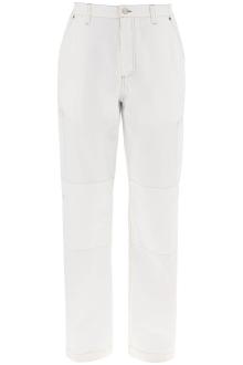 mm6 maison margiela wide cotton canvas trousers for men or women