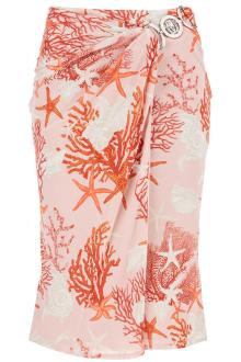 versace &quot;baroque sea jersey skirt