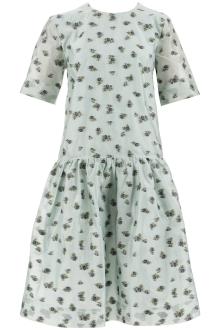 ganni midi organza jacquard