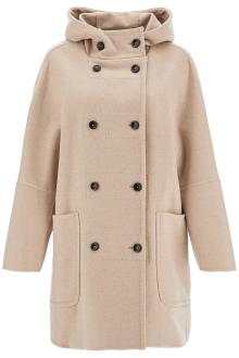 max mara double-breasted coat with hood