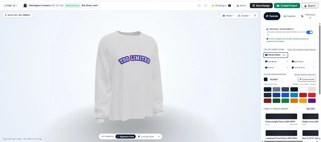 3D Garment Customiser Studio